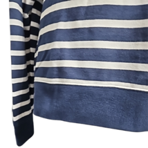 Brooks Brothers Navy White Striped Sweater 100% Cotton Size M image 4
