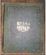 XRARE:1874 Atlas of Oneida County, New York color maps complete leather ... - £426.41 GBP
