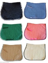 English All Purpose Quilted Saddle Pad with Piping Trim - Choice of Color - £24.35 GBP