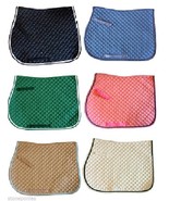 English All Purpose Quilted Saddle Pad with Piping Trim - Choice of Color - £23.92 GBP