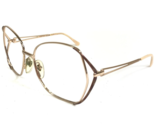 Vintage L&#39;Amy Eyeglasses Frames KATHY L733 Brown Gold Oversized 58-16-135 - $37.20