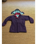 Patagonia 90S Down Nylon Jacket Parka Size 12 Zip Off Hoodie - $203.10 CAD