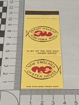 Front Strike Matchbook Cover  New England Oyster House  8 FLorida Locations gmg - £9.73 GBP