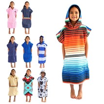 Poncho Changing Towel Robe With Hood And Front Pocket For Kids, Doubles Up As Be - £40.01 GBP