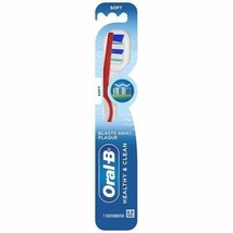 Oral-B Healthy Clean Manual Toothbrush, Blasts Away Plaque, Soft, 1 Count, for - £7.04 GBP