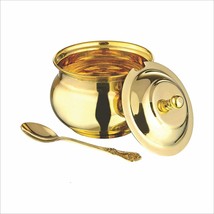 Golden Antique Brass Ghee Pot Oil Pot Sugar &amp; Tea Pot,Pickle Multipurpose Use - £22.61 GBP