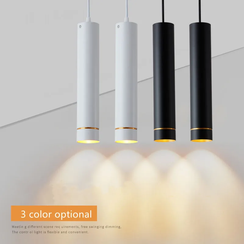 Dimmable LED 9W 12W COB Pendant Lights Long Tube Lamps Kitchen Dining Sh... - $17.25+