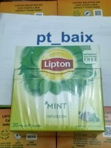 LIPTON Mint Tea 20 pyramids bags - Herbal Infusion SEALED BOX-REAL FRUIT... - $4.25