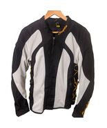 Scorpion EXO Motorcycle Jacket Womens XL Black Silver Mesh Padded Lace Up - $49.99