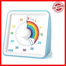 60-Minute Visual Countdown Timer for Kids - Rainbow Pattern &amp; Silent Ope... - $506.07 MXN