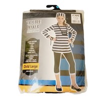 Trouble Maker Prison Inmate Halloween Costume Child Size Large - £15.79 GBP