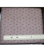 PINK FLOWERS on TAN &amp; ECRU CHECKS Cotton Quilting Fabric 45.5&quot; wide x 4 ... - $373.91 MXN