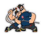 Bluto Brutus Popeye Firefighter Sticker Vinyl Decal Waterproof Laptop Ca... - $4.50+