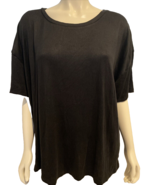 Live 2 Lounge Black Round Neck Short Sleeve T Shirt Size 3X - $14.24