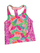 Cat &amp; Jack Girls Tankini Swim Top Multicolor Size S (6/6X) Pink Tropical - $215.54 MXN