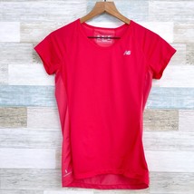 New Balance Short Sleeve Activewear Tee Pink Ventilated Workout Gym Wome... - £11.83 GBP