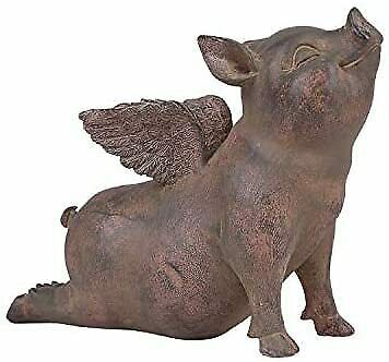 Ebros 8.5&quot; Long Flying Pig Yoga Position Resin Figurine Home Decor - $21.99
