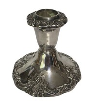 Vintage Baroque by Wallace 750 Ornate Candlestick Holder 4” Silver Plate - $18.77