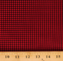 Cotton Red Black Gingham Check 1/10&quot; Squares Cotton Fabric Print by Yard D470.46 - $11.95