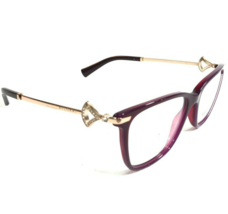 Bvlgari Eyeglasses Frames 4166-B 5426 Burgundy Red Purple Gold Square 52... - $186.78