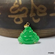 Guangdong Jade Buddha Pendant with 18K Gold - £185.12 GBP