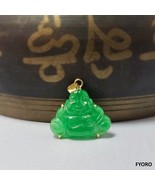 Guangdong Jade Buddha Pendant with 18K Gold - £179.35 GBP