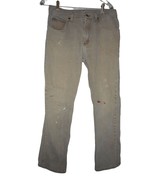 Vintage Tan Lee Jeans Size 33 x 30 Regular Fit 100% cotton Painted distr... - $29.98