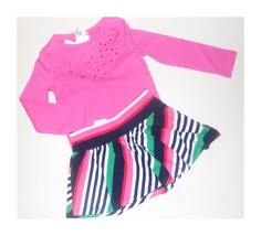 NWT Gymboree Girls Size 4 Striped Skirt Pink Tee  NEW - £13.58 GBP