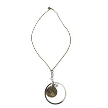 Vintage Pendant Necklace Metal Faux Pearl Womens Costume Jewelry - $27.72