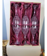 Galway Irish Lead Crystal Set of 6 Tara Wine Glasses in Original Box - £94.62 GBP