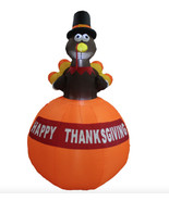 Inflatable Turkey Pumpkin 6-Foot Thanksgiving Yard Decor Holiday Large L... - £48.59 GBP