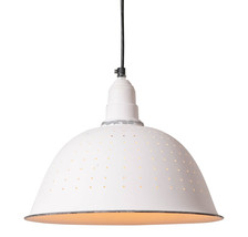 Irvins Country Tinware Colander Pendant Light in Rustic White - £80.66 GBP