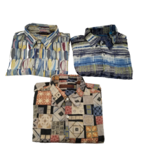 3 of Tori Richard Mens Hawaiian Shirt  USA Wild Geometric Multicolor Vtg XL - $58.46