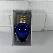 Department 56 Large Light Bulb Ornament Optic Cobalt Blue #18131 Vintage - $19.59