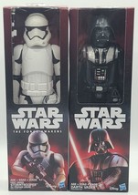 STAR WARS - Darth Vader &amp; First Order Stormtrooper - 12&quot; Action Figures - NEW - £18.83 GBP
