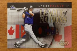 2002 Leaf Larry Walker LN-4 League of Nations Canada Baseball Insert Card - £2.32 GBP