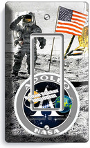 NASA SPACE ASTRONAUT APOLLO MOON LANDING 1 GFI SWITCH WALL PLATE ROOM HO... - $10.22