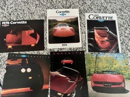Chevrolet Corvette Dealer Sales Brochures Catalogs Lot of 6 Issues 1976 to 1982 - £39.36 GBP
