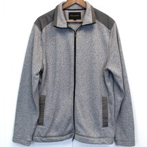 Banana Republic Mens XL Full Zip Sweater Jacket Marl Gray Pockets Modern Preppy - £27.06 GBP