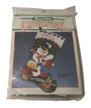 Bucilla Christmas Stocking Kit Snowman Children Felt 82610 Embroidery New - $12.86
