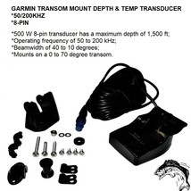GARMIN TRANSOM MOUNT DEPTH/TEMP 50/200KHZ TRANSDUCER KIT- 8-PIN Model 43534 - £55.48 GBP