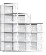 SEE SPRING X-Large Shoe Storage Box Fit Size 11, Clear Plastic, 12 Pack ... - $38.99