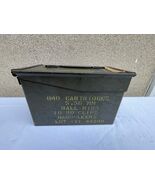 Antique 840 Green Metal Military Ammo Box - $53.45