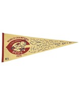 1975 Cincinnati Reds Signature Pennant World Series NL Champions Pete Ro... - $142.50