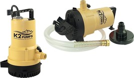 K2 UTM02501K Pumps Submersible Utility Pump &amp; Transfer Pump 1/4 HP Duo 2-in-1 - £61.37 GBP