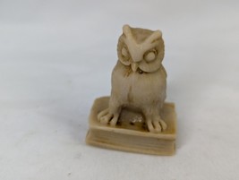 Carved Owl on Book Figure 1.5 Inch - $19.95