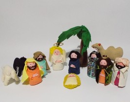 Vintage Handmade Cloth Doll Nativity Set From Simplicity Pattern Missing... - $32.64