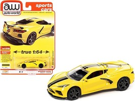 2020 Chevrolet Corvette C8 Stingray Accelerate Yellow with Twin Black Stripes &quot; - £15.32 GBP