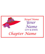 #22 Personalized name badge / tag FOR THE RED HAT LADY MAGNETIC - $14.99