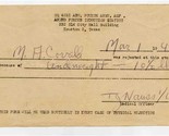 1947 Armed Forces Induction Station Physical Rejection Form Underweight  - $27.72
